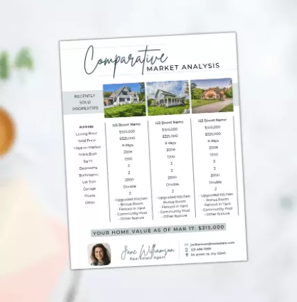 Sample CMA for real estate listing presentation