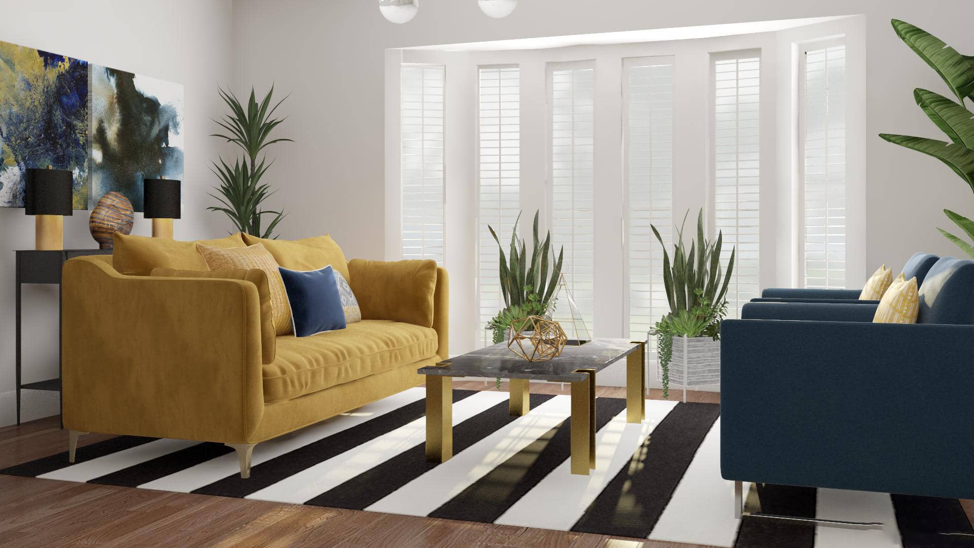 bold and eclectic living design