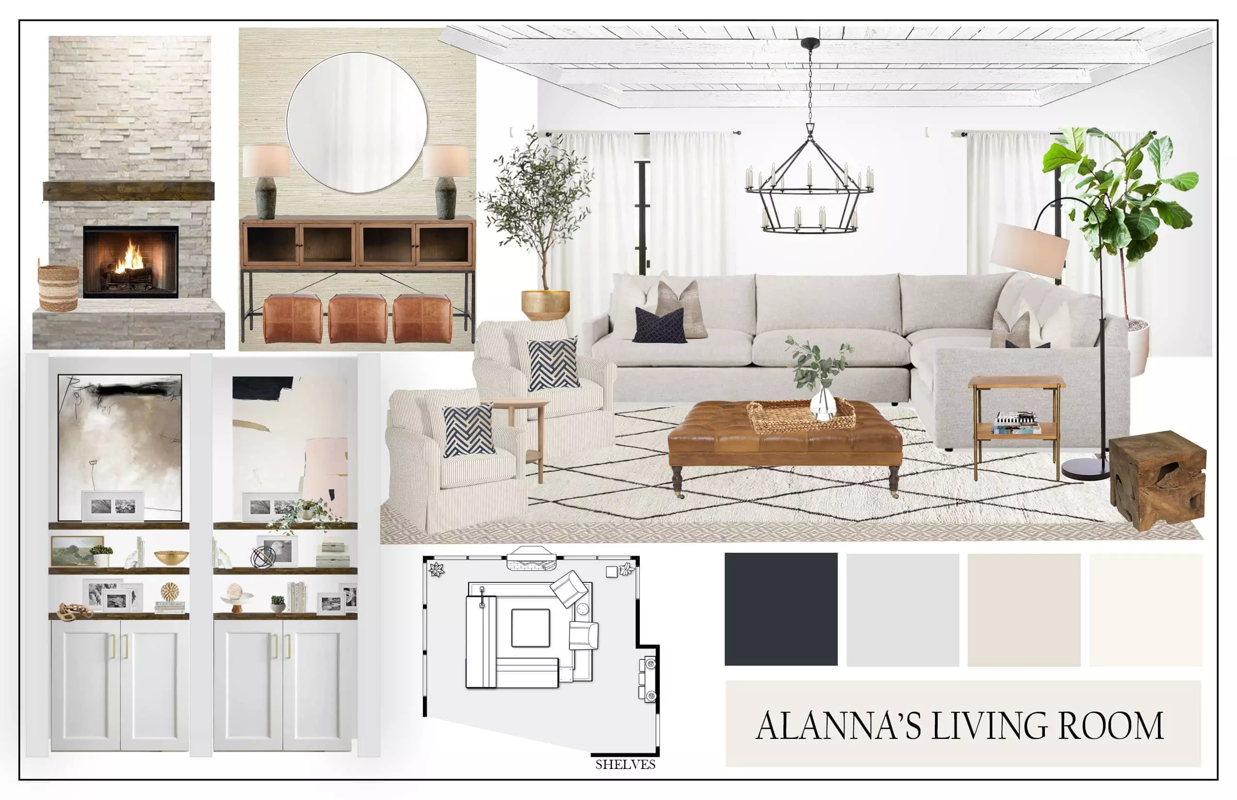 Stuccco room design board