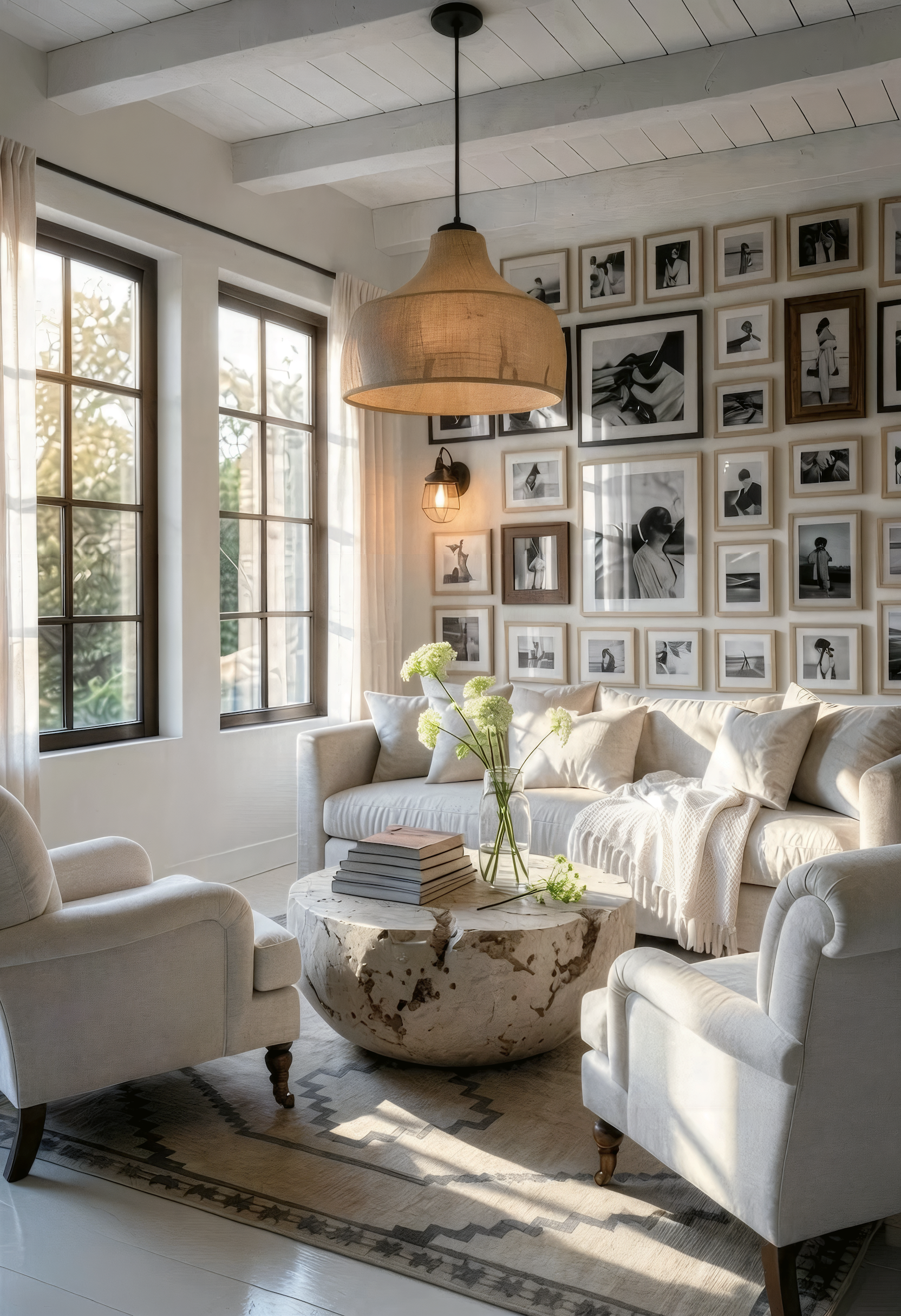 Soft monochrome calms the afternoon.