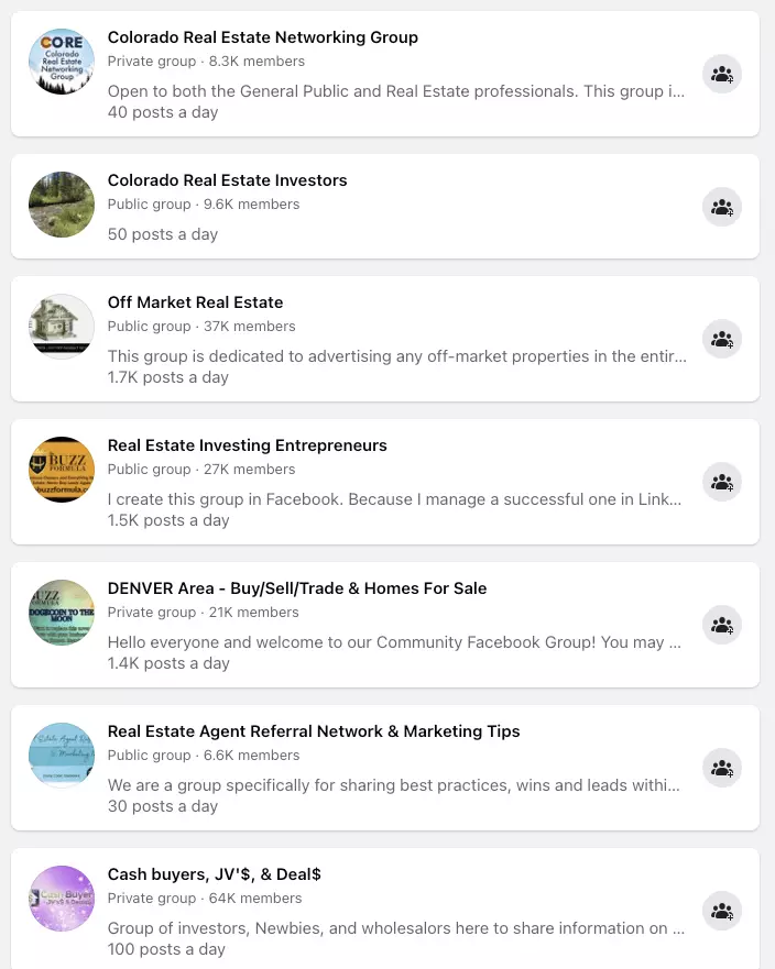 Facebook groups for selling a house