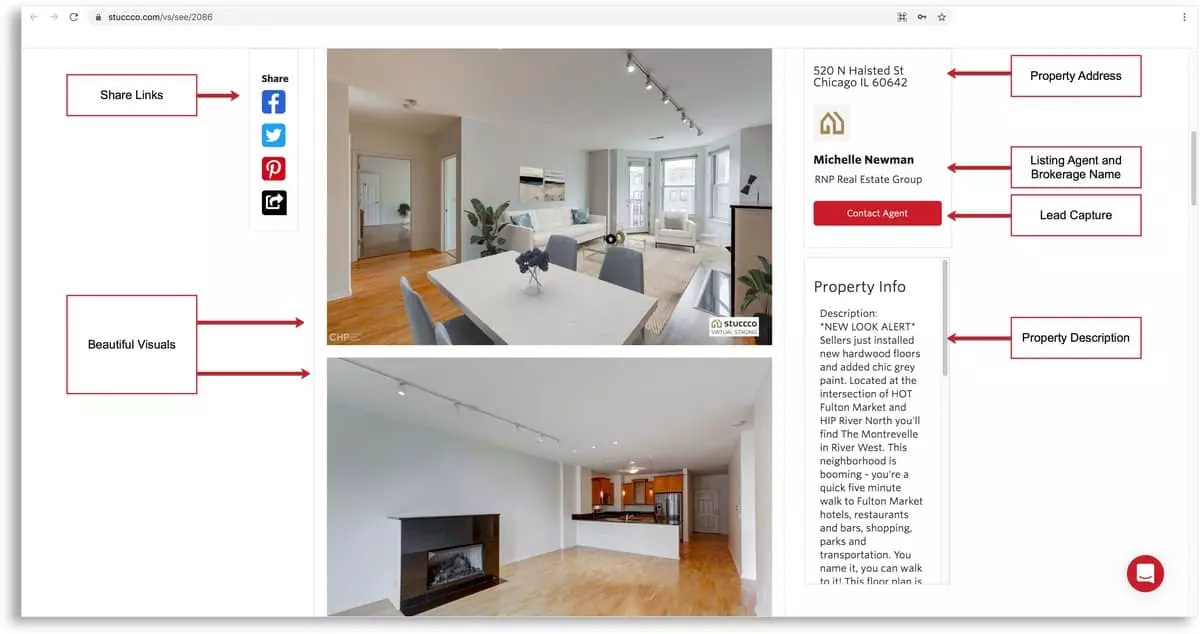 Stuccco single property website example