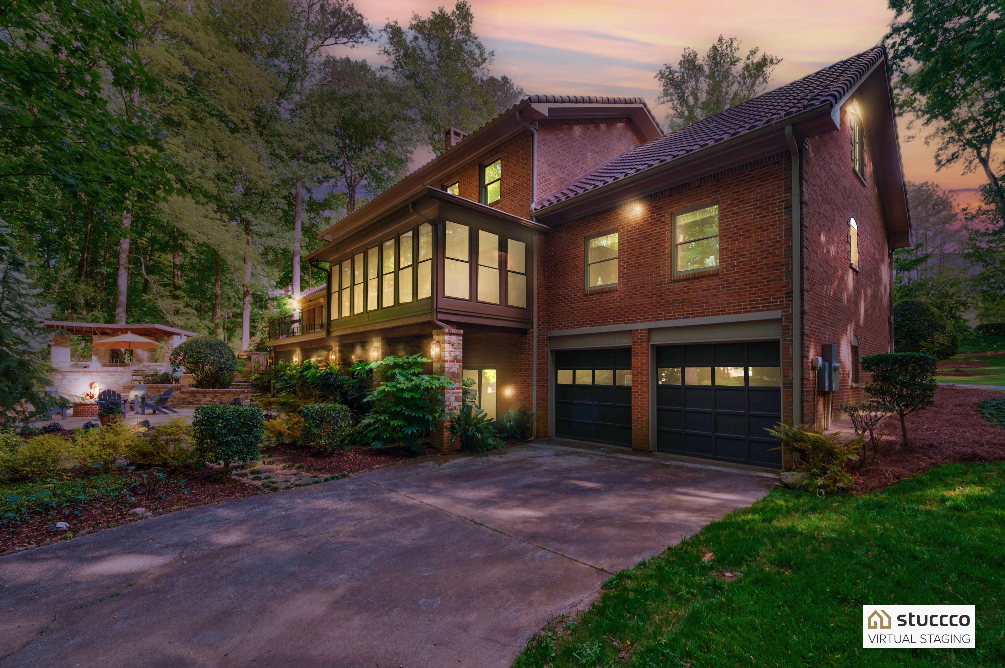 Before and after virtual staging with strong real estate photography