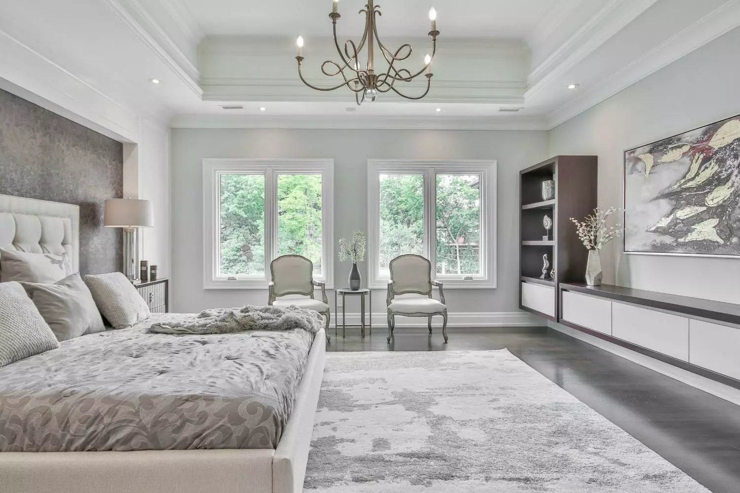 Transitional bedroom interior design