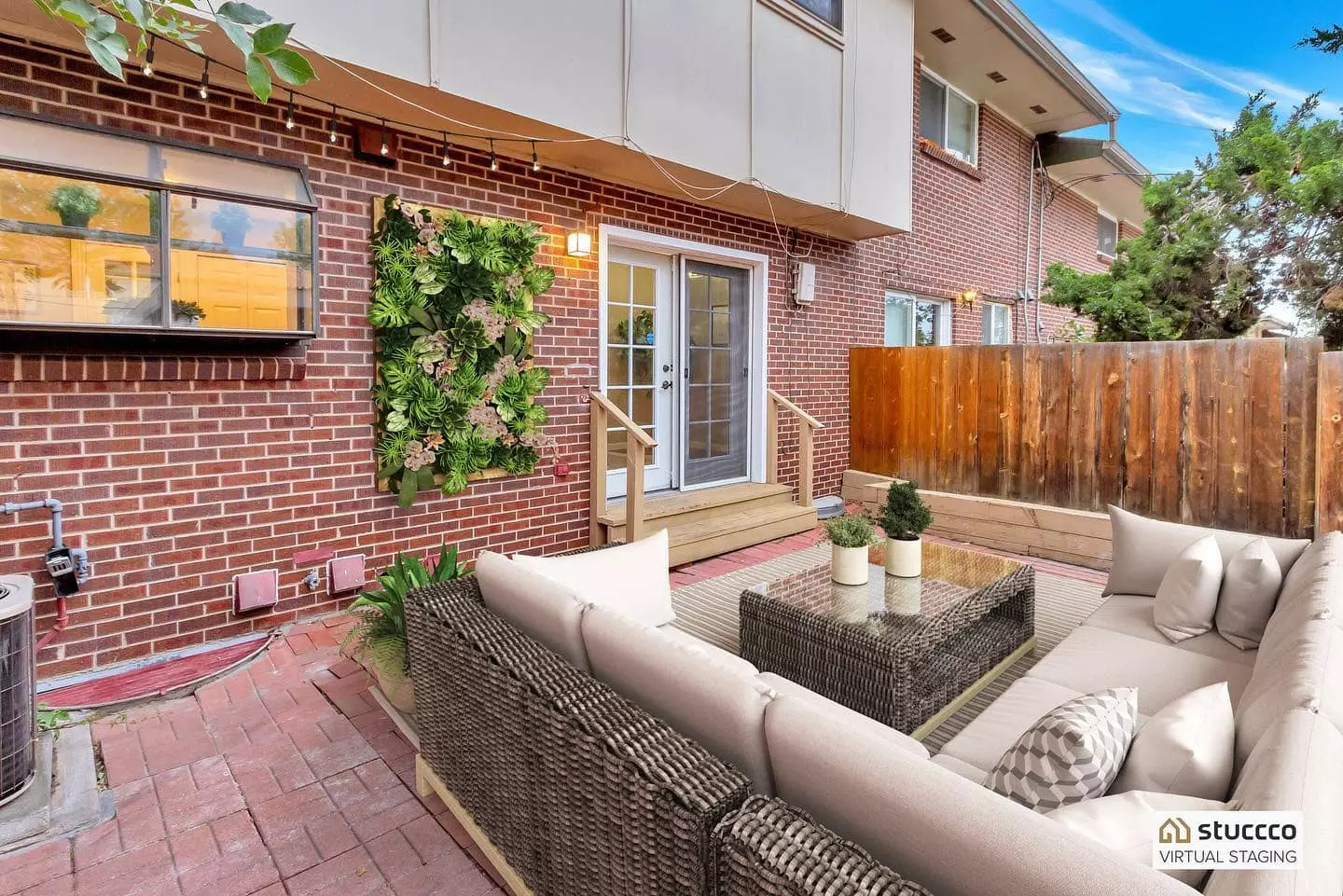 virtually staged patio listing photo