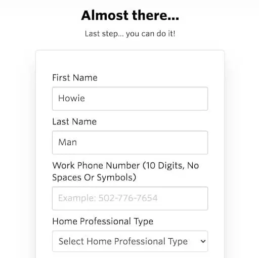 Complete sign up Stuccco