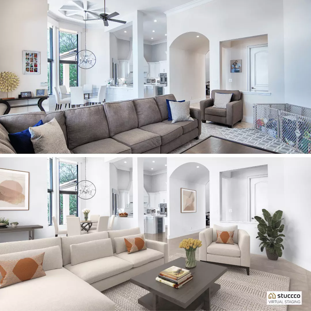 Scandinavian virtual staging example Stuccco