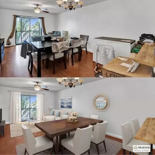 cluttered room fixed with virtual staging software