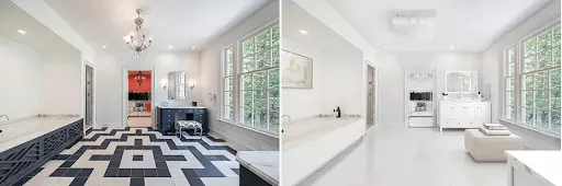 virtual renovation in bathroom via Stuccco