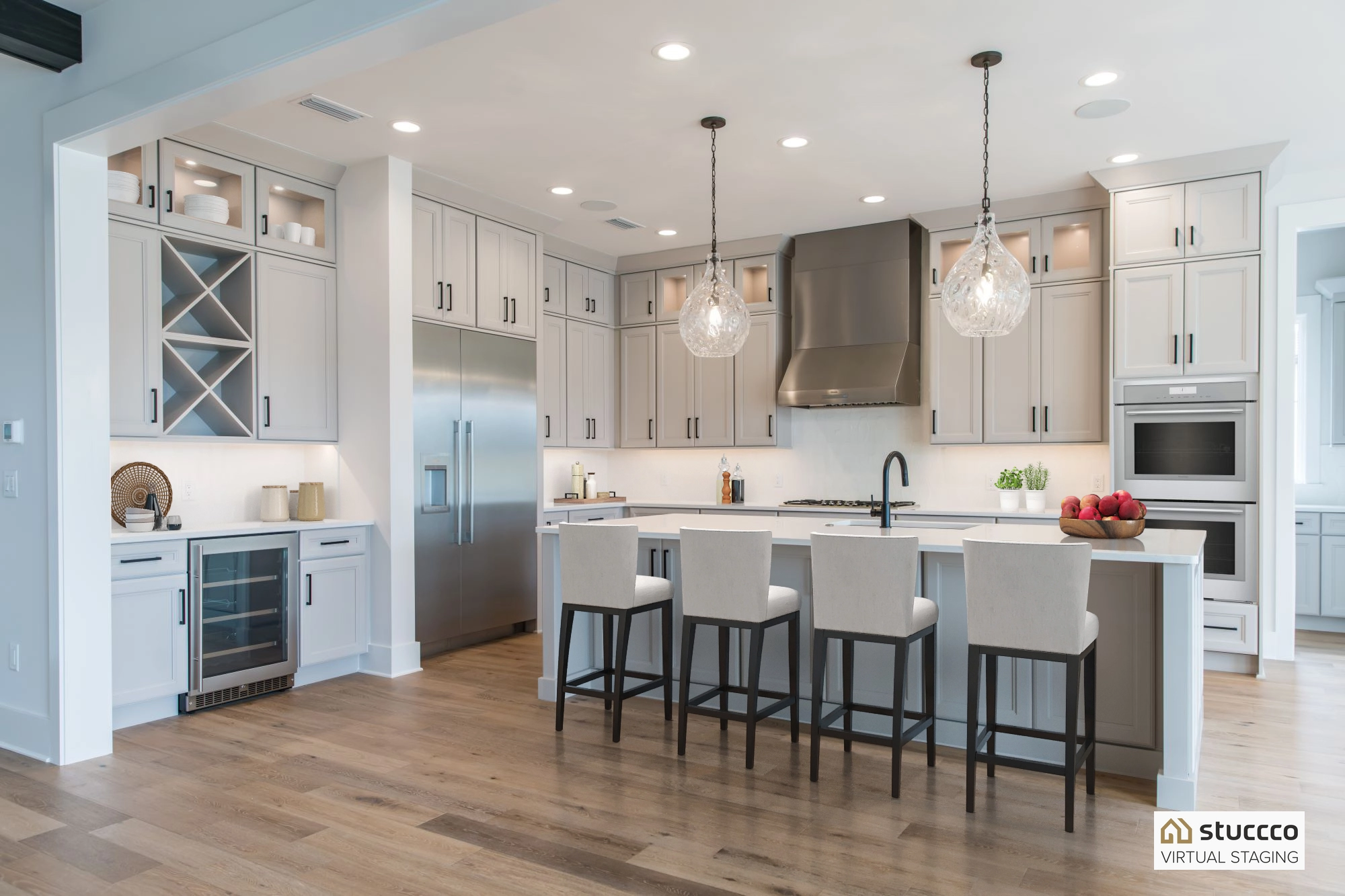 Home staged kitchen example