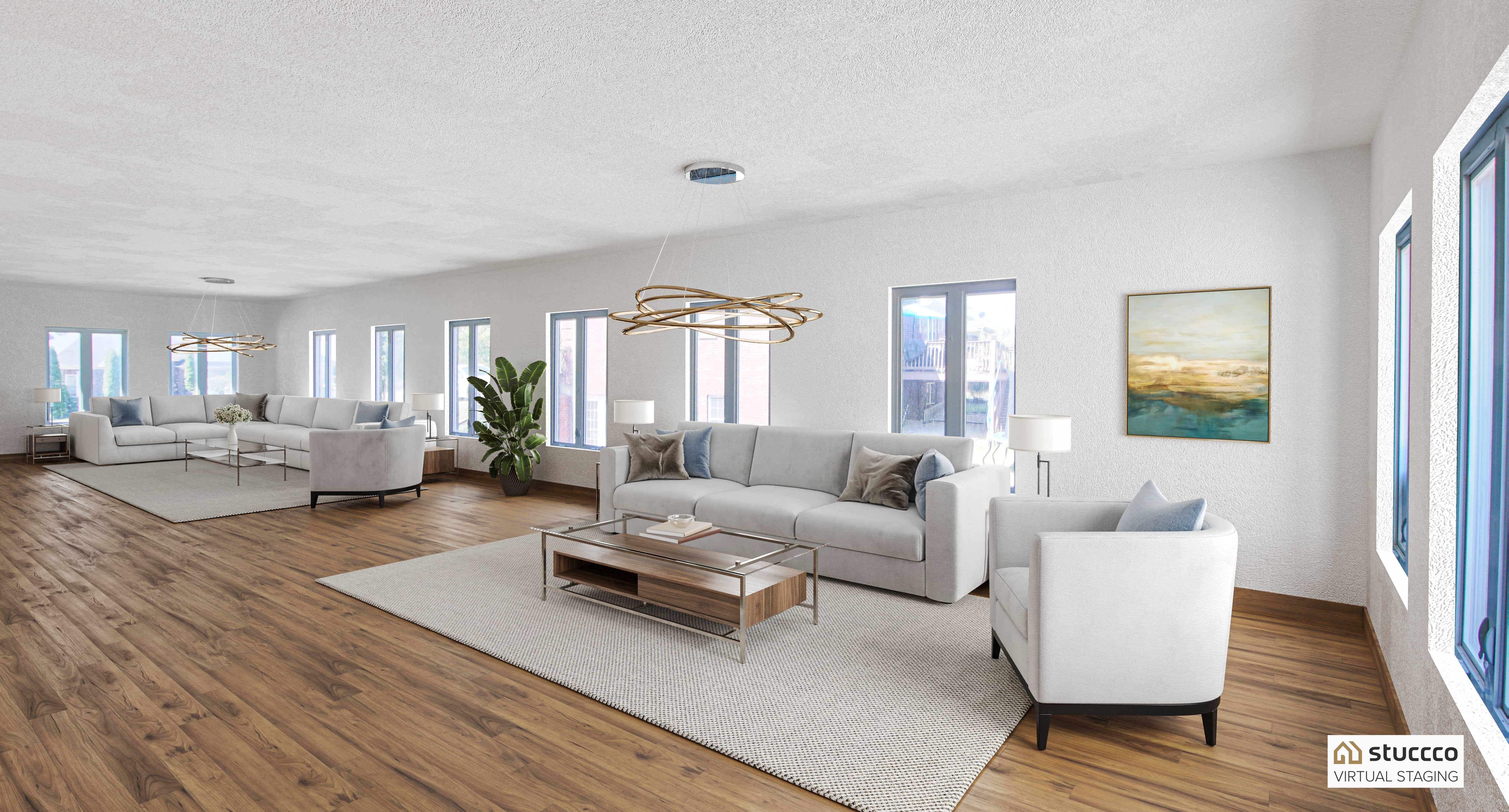 virtually staging apartment or office