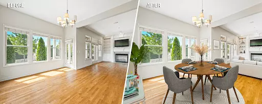 Example of poor virtual staging services Padstyler