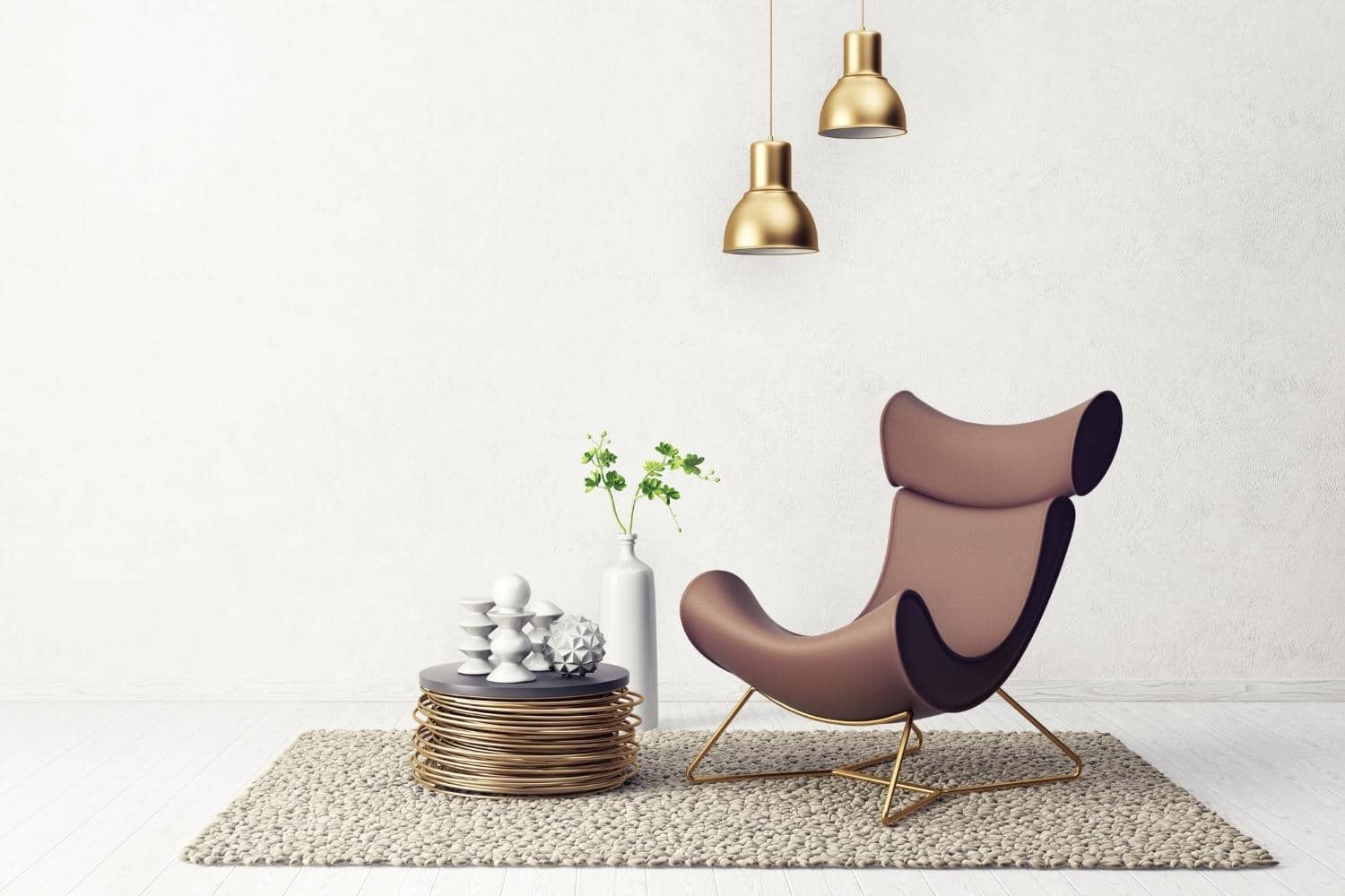 Example of texture in living room design seating area