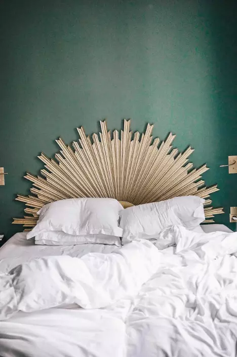 Unique headboard, bedroom decor