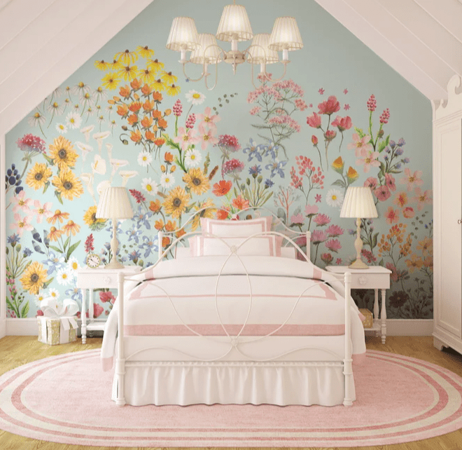 flower mural wallpaper