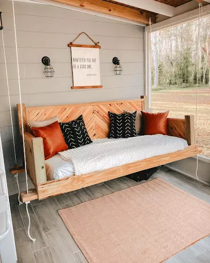 Porch swing for curb appeal