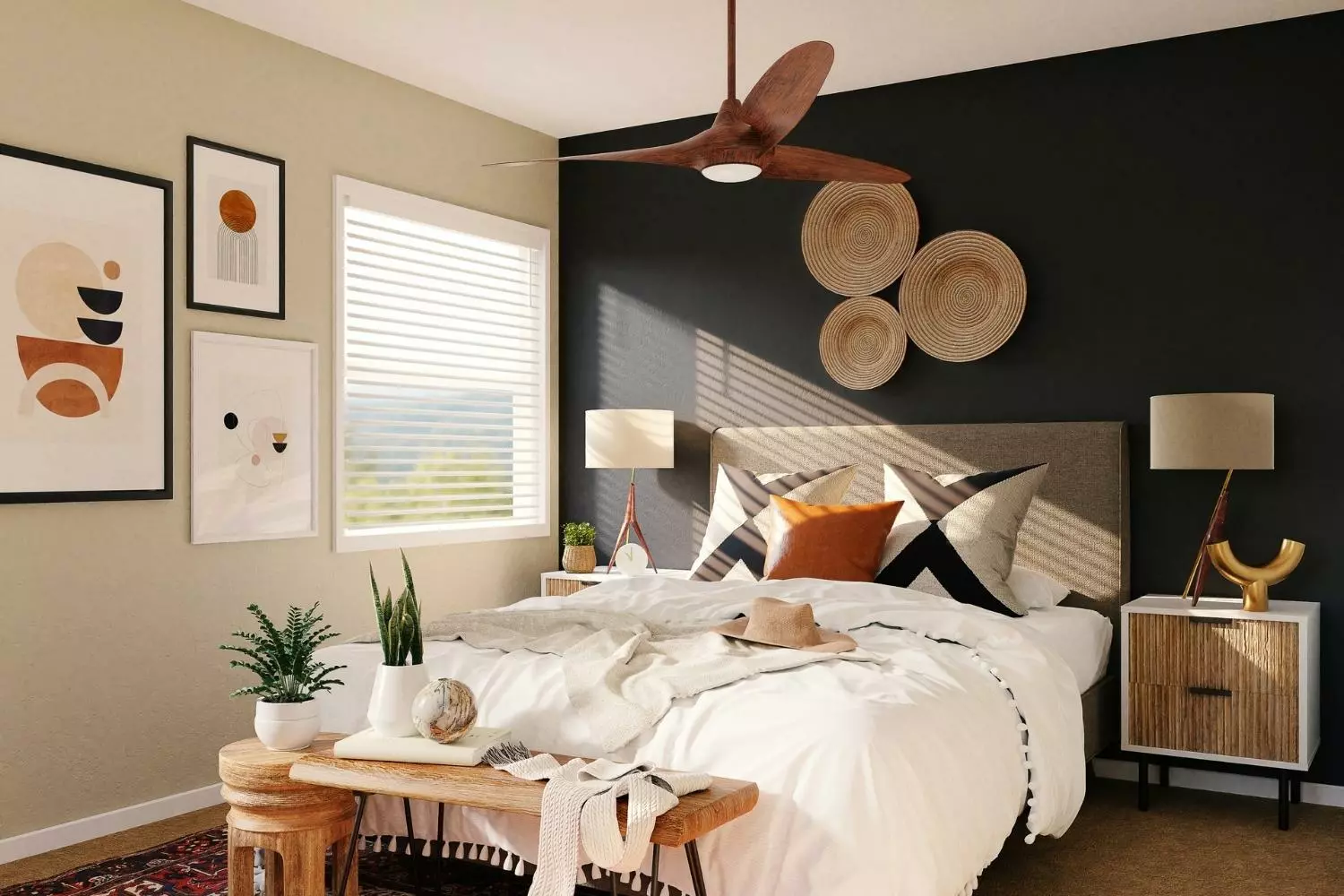 Bohemian bedroom design example