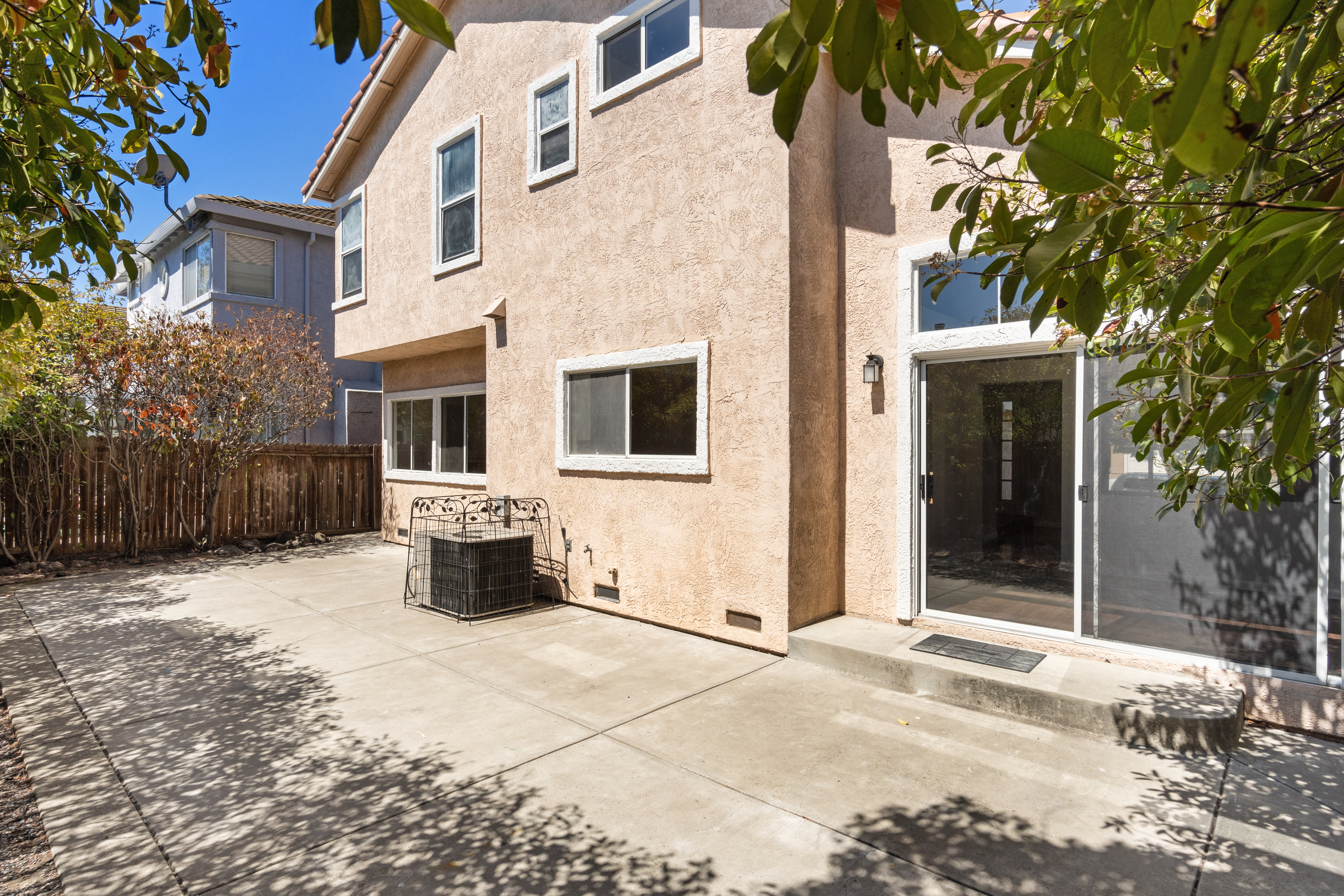 Outdoor spaces in apartment staging, before virtual staging