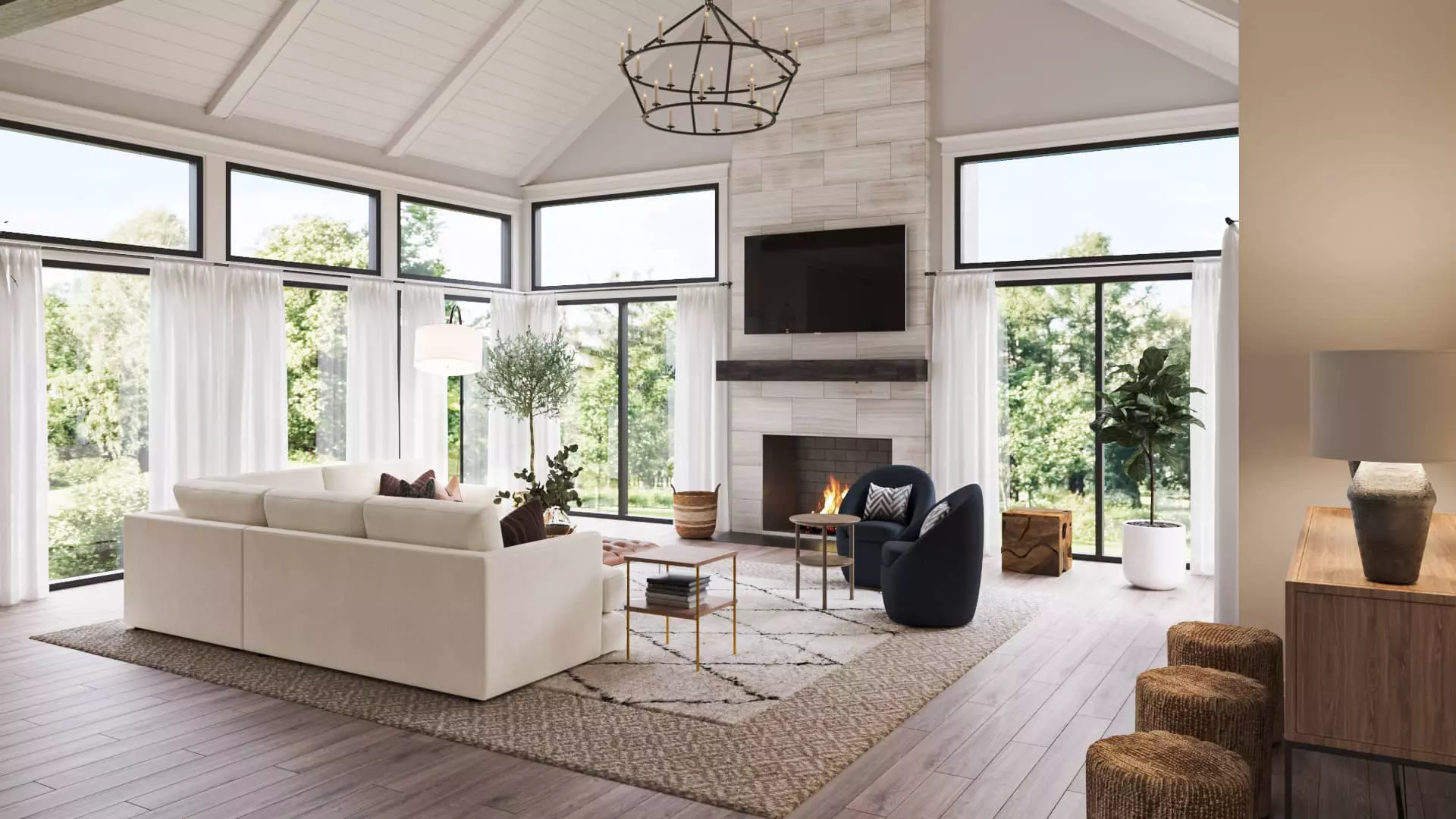 Stuccco interior design example
