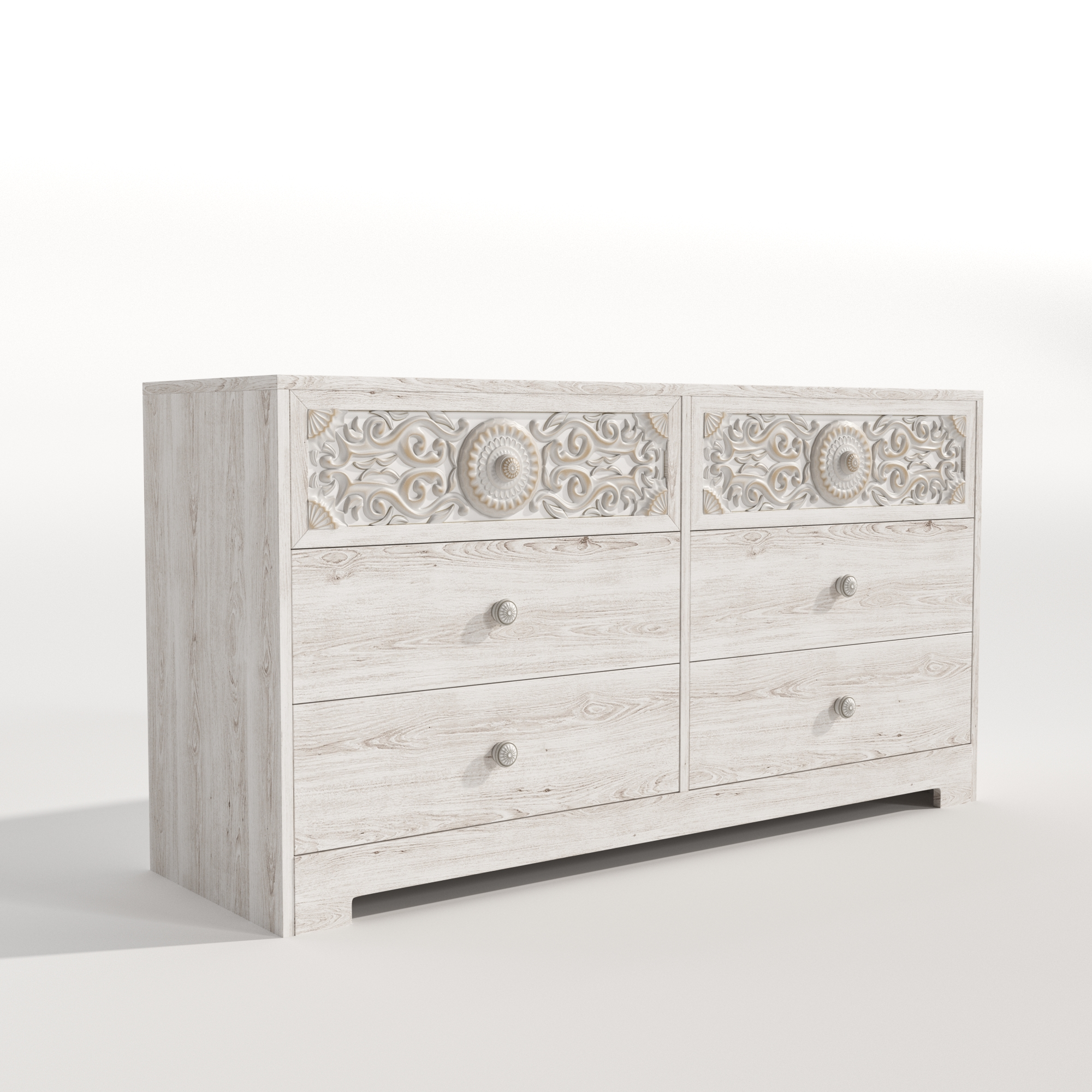 Chalet 6-Drawer 2 Door Dresser-White – The Shabby Parlor