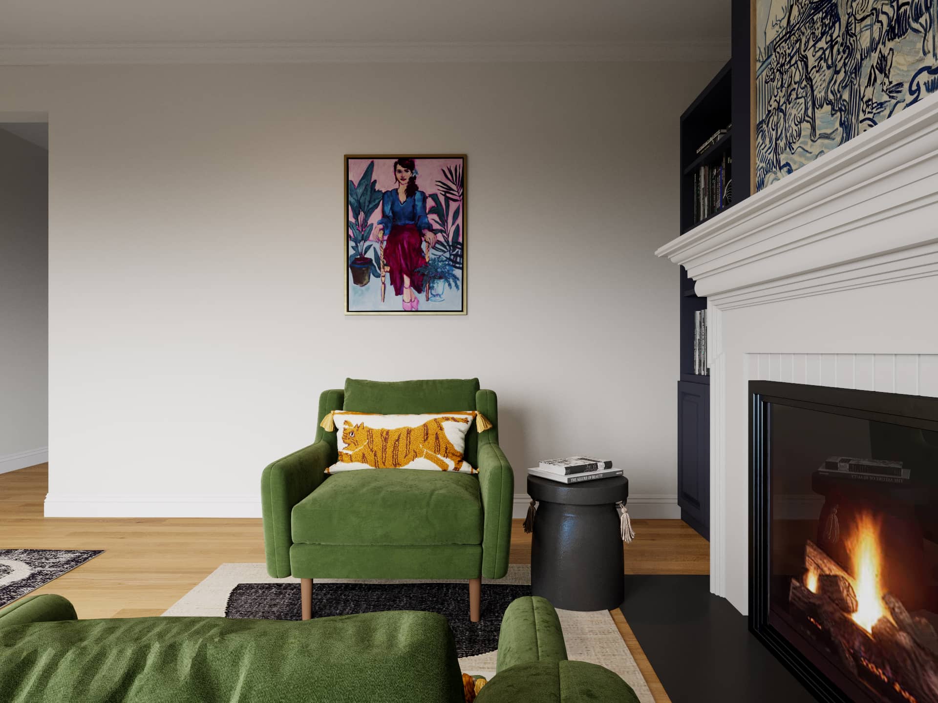 eclectic living room