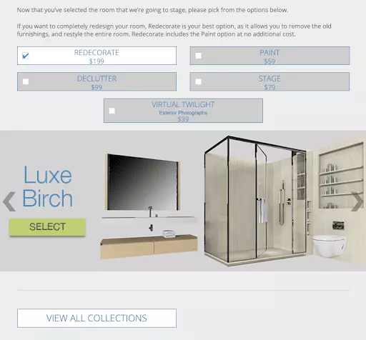VHT Studios virtual staging review of order process
