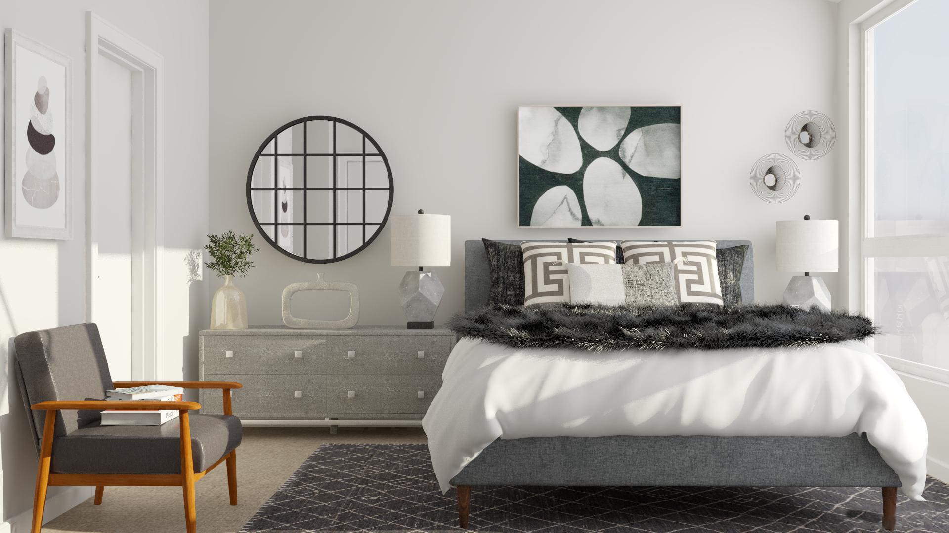 bedroom dresser as nightstand