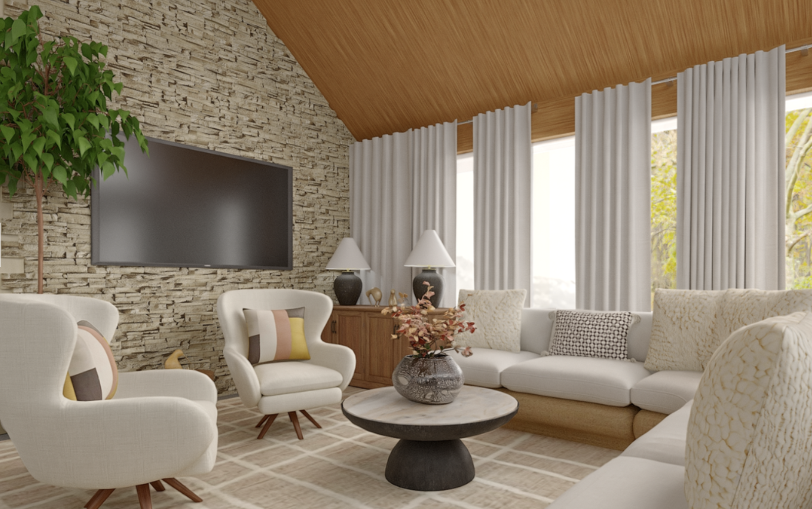 Organic Modern Family Room