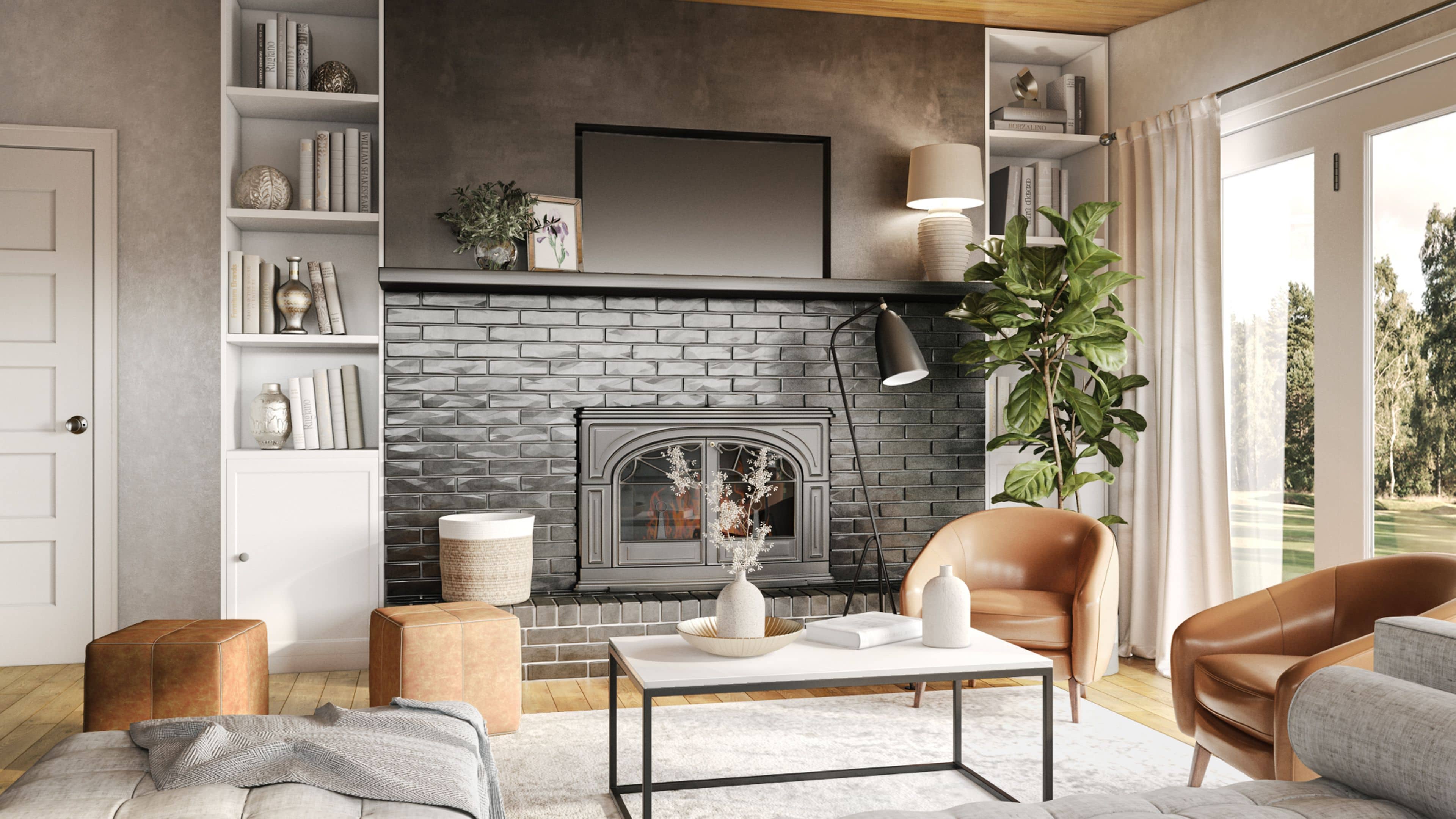 fireplace in living room focal point