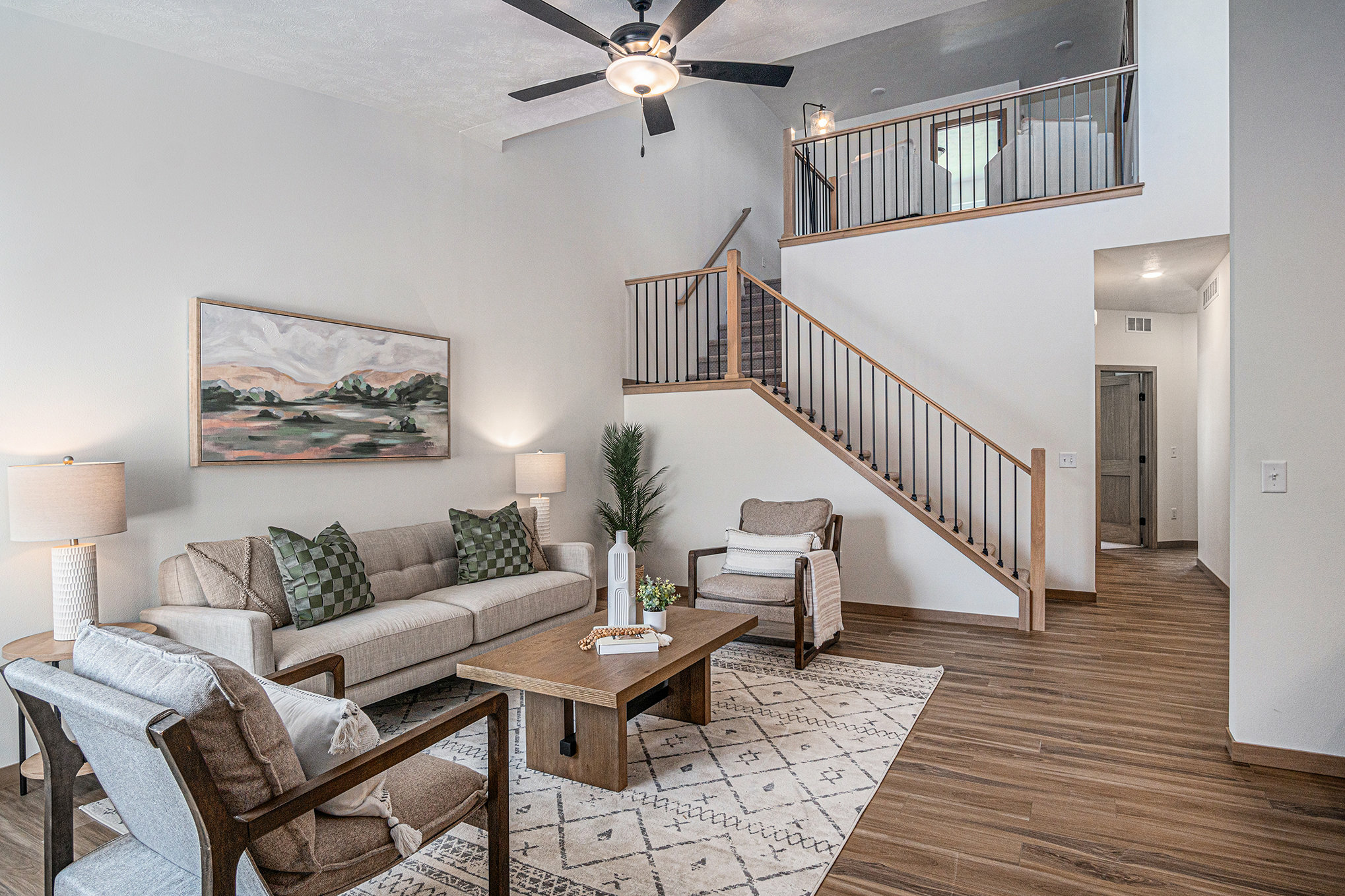 Lofted living room