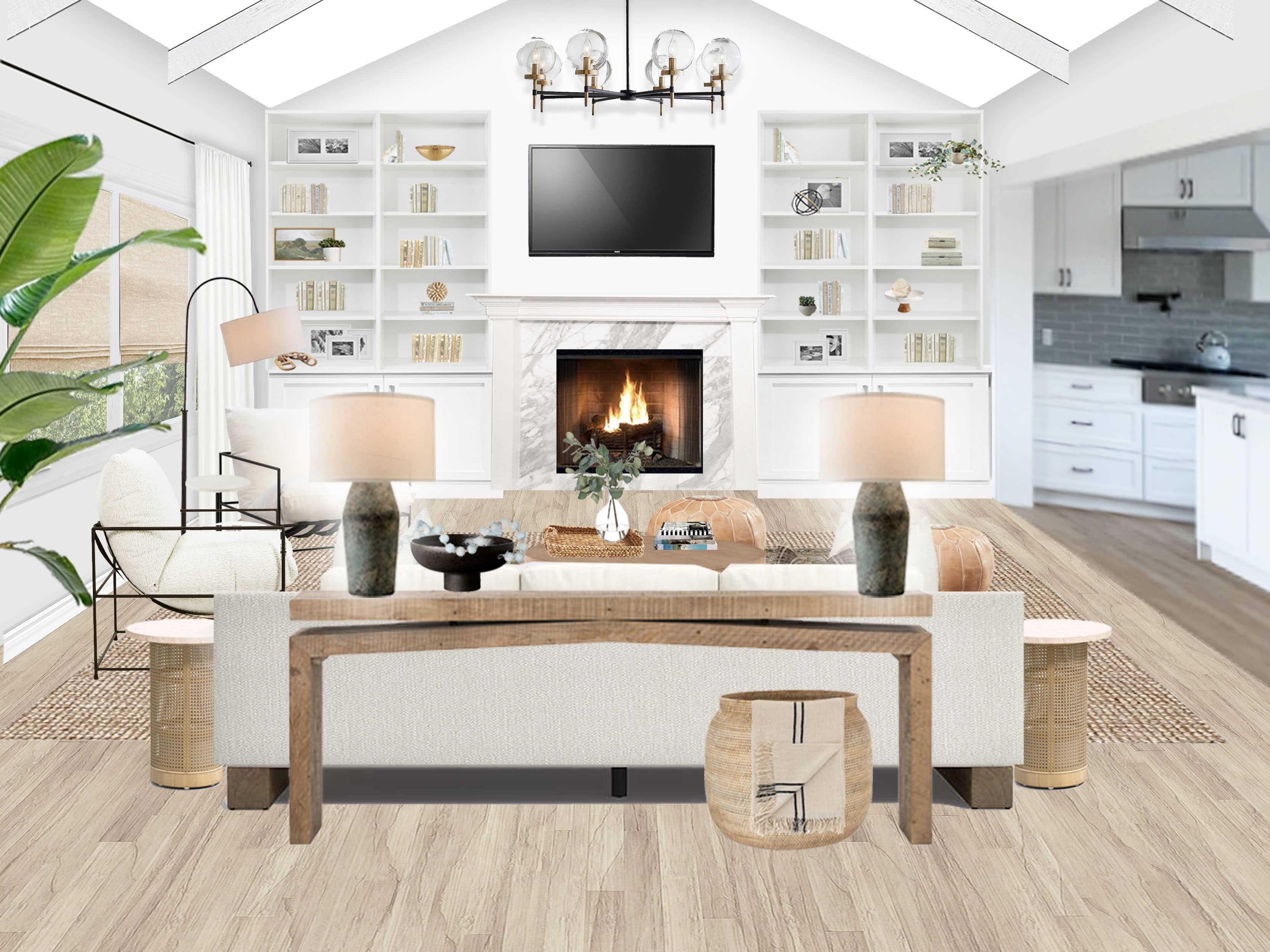 3D design render Stuccco online interior design