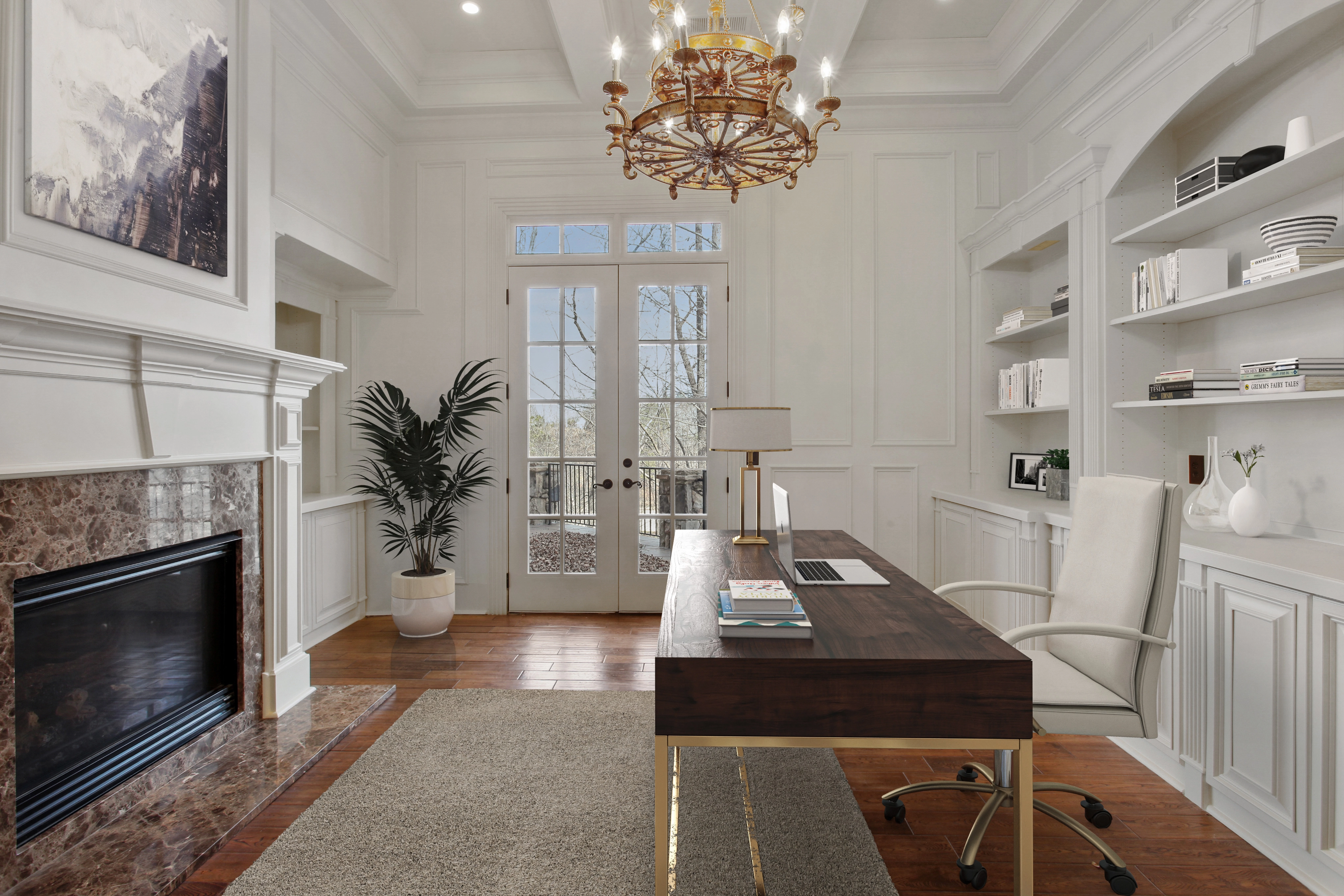 Example of staged home office for real estate