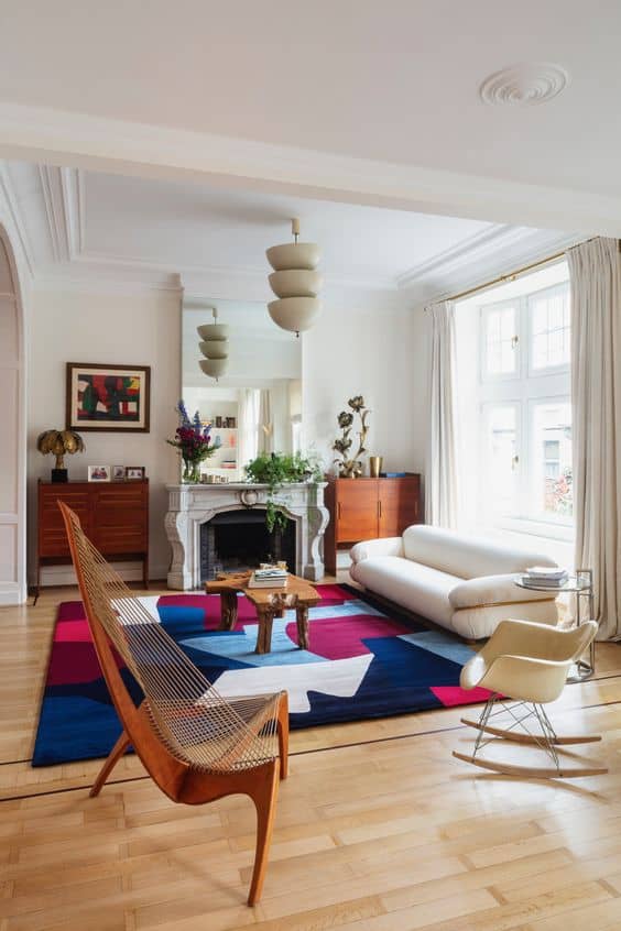 bold colorful rug