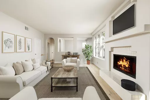 Living room after virtual staging