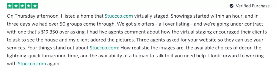 Stuccco virtual staging review