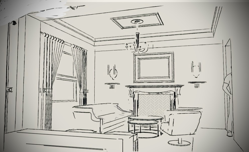 Hollywood Glam Sketch Illistration
