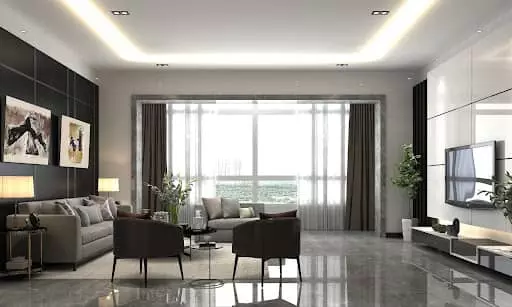 Example of traditionally staged living space