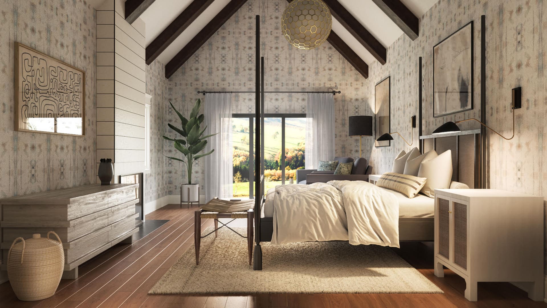 four poster bed in bedroom design